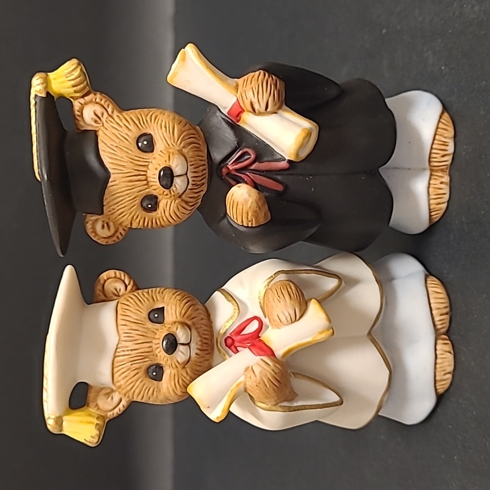 Set of 2 Homco Graduation Bears